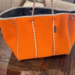 Bold Orange Perforated Tote Bag